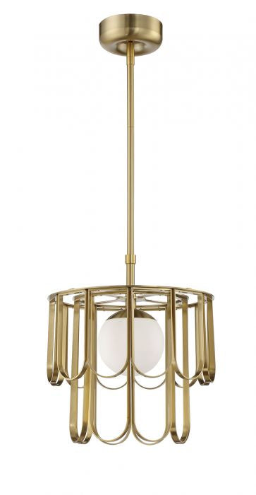 Craftmade 54993-SB One Light Pendant, Satin Brass