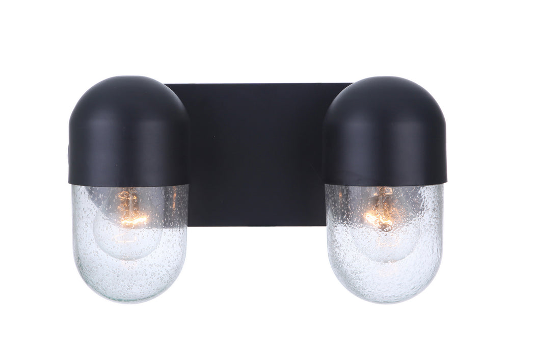 Craftmade 55002-FB Two Light Vanity, Flat Black