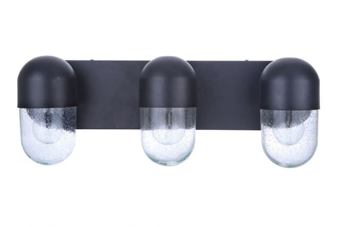 Craftmade 55003-FB Three Light Vanity, Flat Black