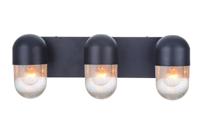 Craftmade 55003-FB Three Light Vanity, Flat Black