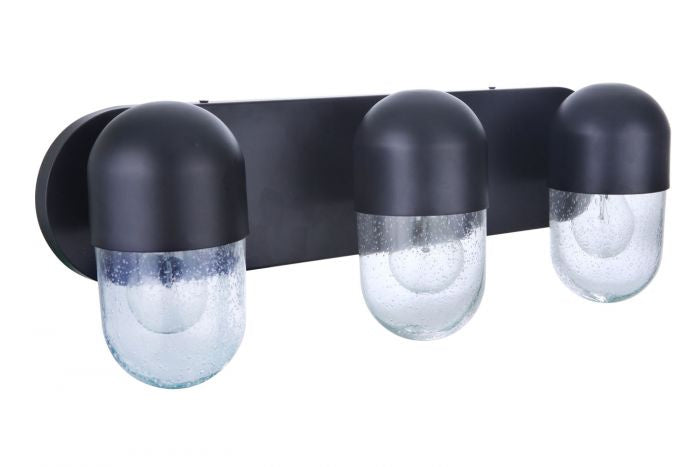 Craftmade 55003-FB Three Light Vanity, Flat Black