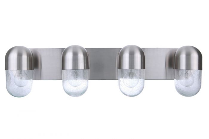 Craftmade 55004-BNK Four Light Vanity, Brushed Polished Nickel