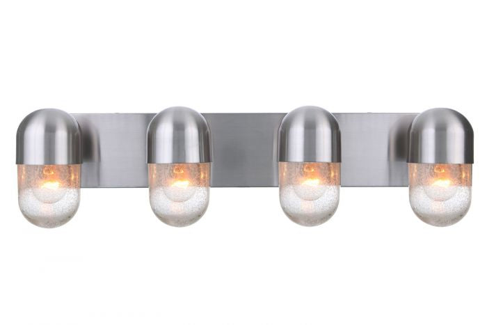 Craftmade 55004-BNK Four Light Vanity, Brushed Polished Nickel