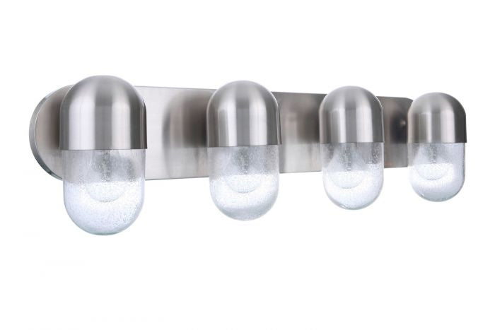 Craftmade 55004-BNK Four Light Vanity, Brushed Polished Nickel