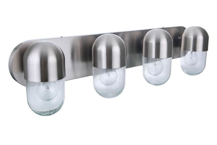 Craftmade 55004-BNK Four Light Vanity, Brushed Polished Nickel
