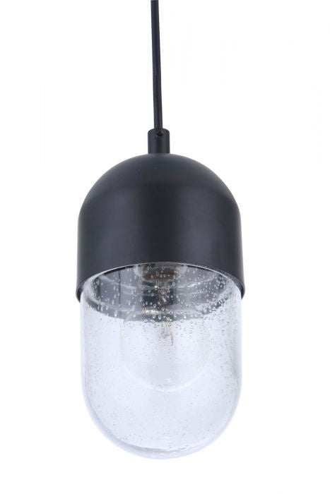 Craftmade 55091-FB One Light Mini Pendant, Flat Black