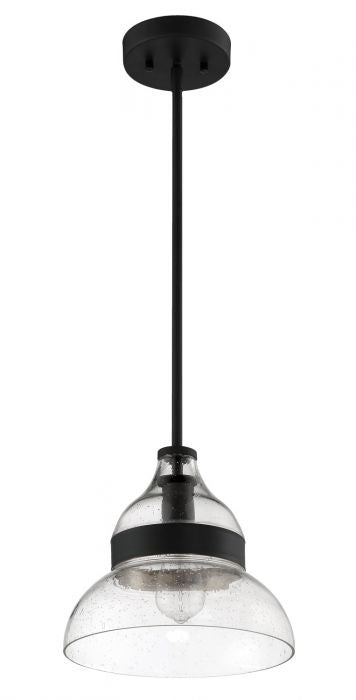 Craftmade P960FB1 One Light Mini Pendant, Flat Black