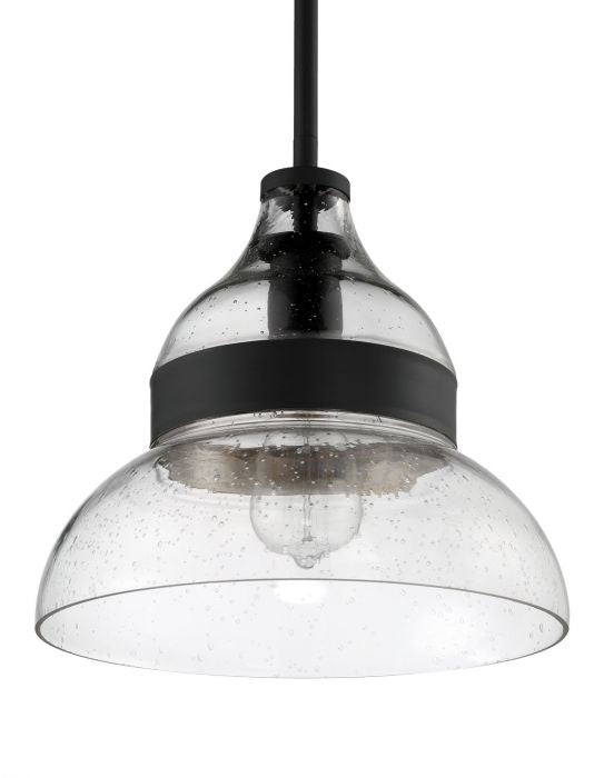 Craftmade P960FB1 One Light Mini Pendant, Flat Black
