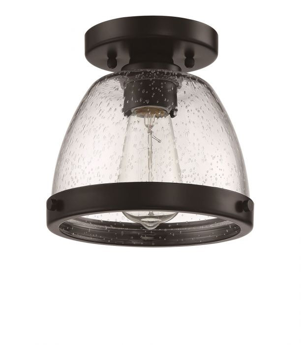 Craftmade X1408-FB One Light Flushmount, Flat Black