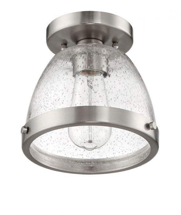 Craftmade X1410-BNK One Light Flushmount, Brushed Polished Nickel