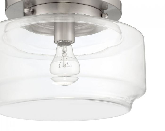 Craftmade X3112-BNK One Light Flushmount, Brushed Polished Nickel