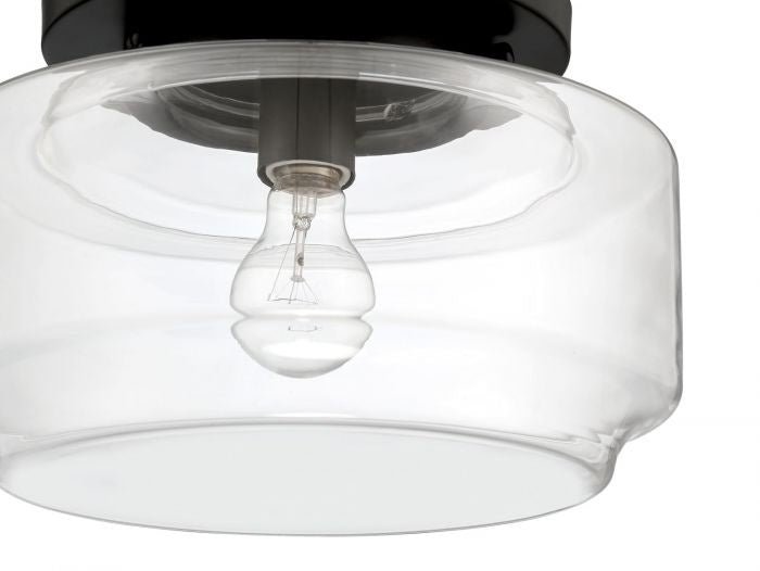 Craftmade X3112-FB One Light Flushmount, Flat Black