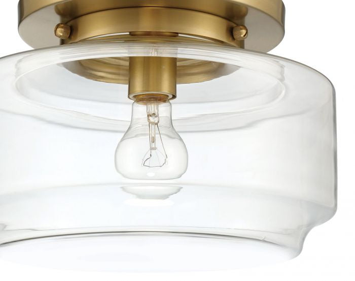 Craftmade X3112-SB One Light Flushmount, Satin Brass