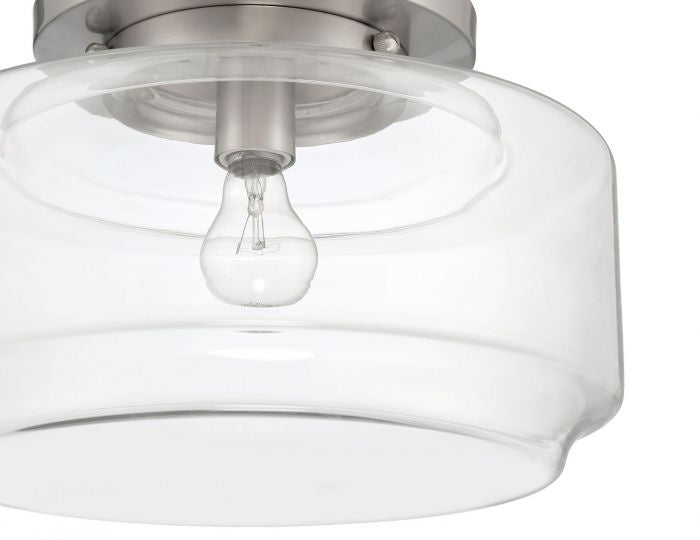 Craftmade X3114-BNK One Light Flushmount, Brushed Polished Nickel