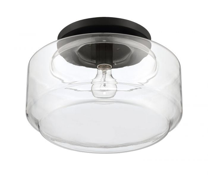 Craftmade X3114-FB One Light Flushmount, Flat Black
