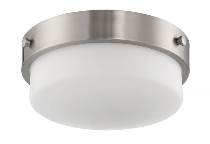 Craftmade X3214-BNK Two Light Flushmount, Brushed Polished Nickel