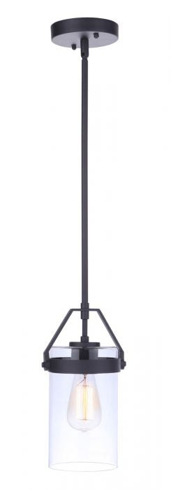 Craftmade ZA3311-MN One Light Outdoor Pendant, Midnight