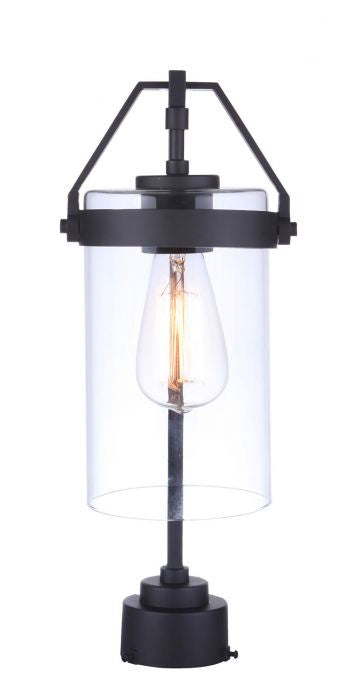 Craftmade ZA3315-MN One Light Outdoor Post Mount, Midnight