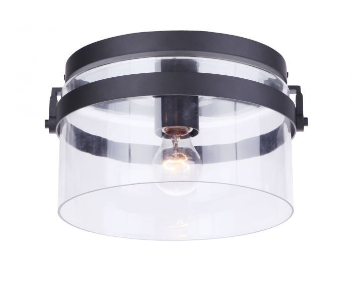 Craftmade ZA3337-MN One Light Outdoor Flush Mount, Midnight