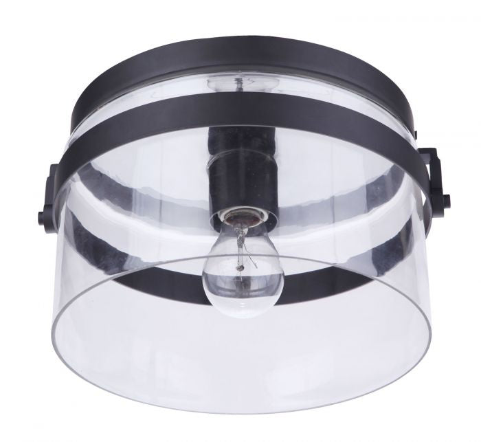 Craftmade ZA3337-MN One Light Outdoor Flush Mount, Midnight