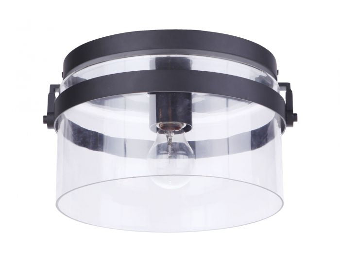 Craftmade ZA3337-MN One Light Outdoor Flush Mount, Midnight