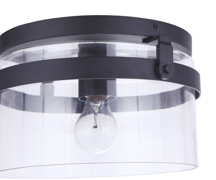 Craftmade ZA3337-MN One Light Outdoor Flush Mount, Midnight
