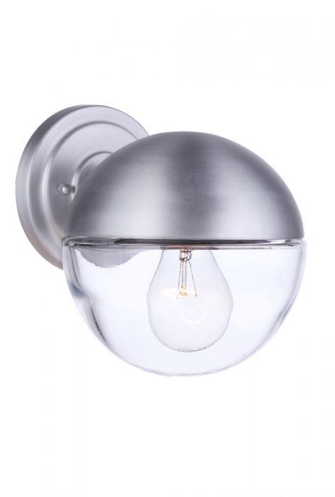 Craftmade ZA3404-SA One Light Outdoor Wall Mount, Satin Aluminum