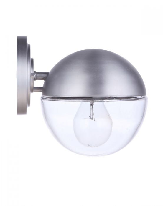 Craftmade ZA3404-SA One Light Outdoor Wall Mount, Satin Aluminum