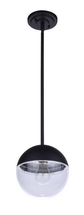 Craftmade ZA3411-MN One Light Outdoor Pendant, Midnight