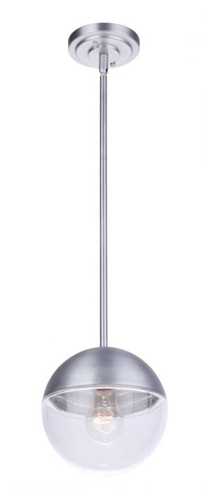 Craftmade ZA3411-SA One Light Outdoor Pendant, Satin Aluminum