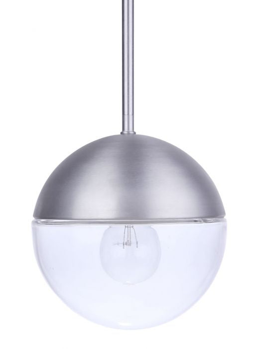 Craftmade ZA3411-SA One Light Outdoor Pendant, Satin Aluminum