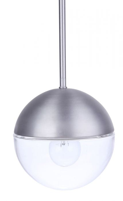 Craftmade ZA3411-SA One Light Outdoor Pendant, Satin Aluminum