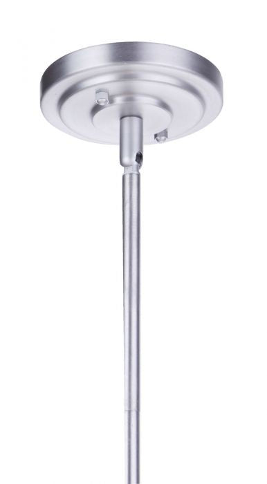 Craftmade ZA3411-SA One Light Outdoor Pendant, Satin Aluminum