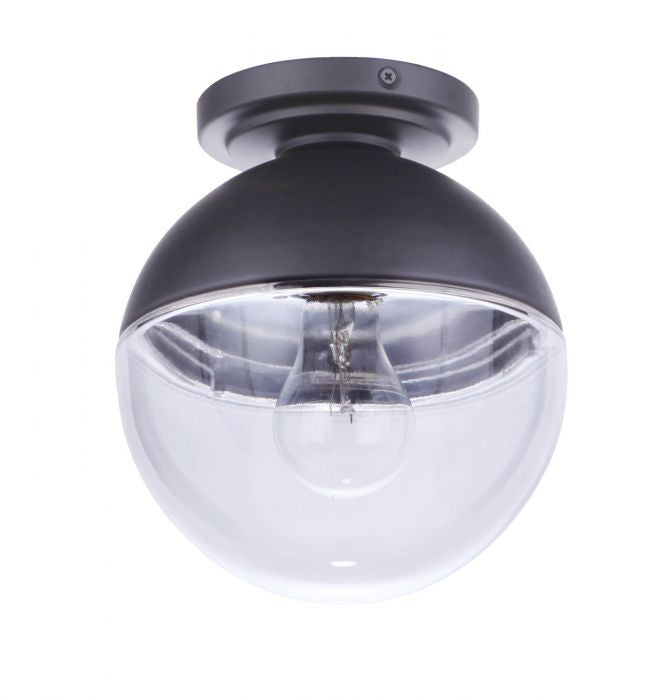 Craftmade ZA3417-MN One Light Outdoor Flush Mount, Midnight