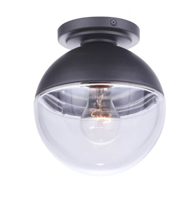 Craftmade ZA3417-MN One Light Outdoor Flush Mount, Midnight