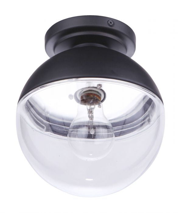 Craftmade ZA3417-MN One Light Outdoor Flush Mount, Midnight