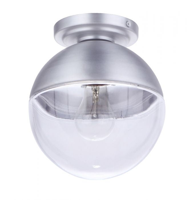 Craftmade ZA3417-SA One Light Outdoor Flush Mount, Satin Aluminum