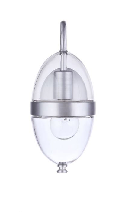 Craftmade ZA3504-SA One Light Outdoor Wall Mount, Satin Aluminum