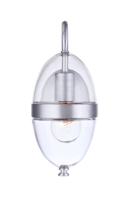 Craftmade ZA3504-SA One Light Outdoor Wall Mount, Satin Aluminum