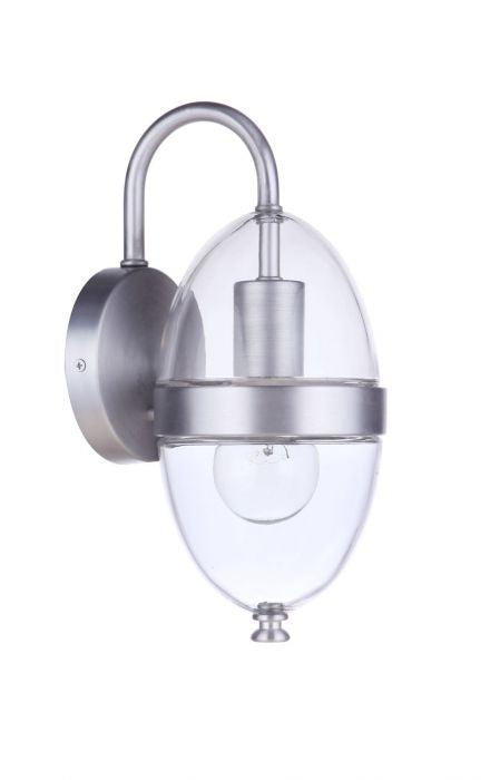Craftmade ZA3504-SA One Light Outdoor Wall Mount, Satin Aluminum