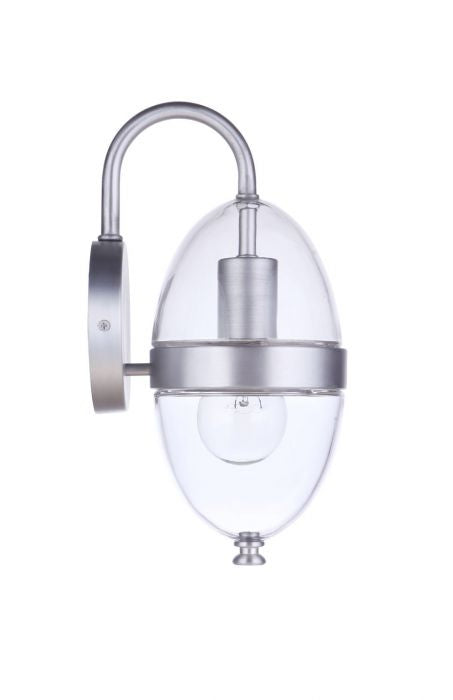 Craftmade ZA3504-SA One Light Outdoor Wall Mount, Satin Aluminum