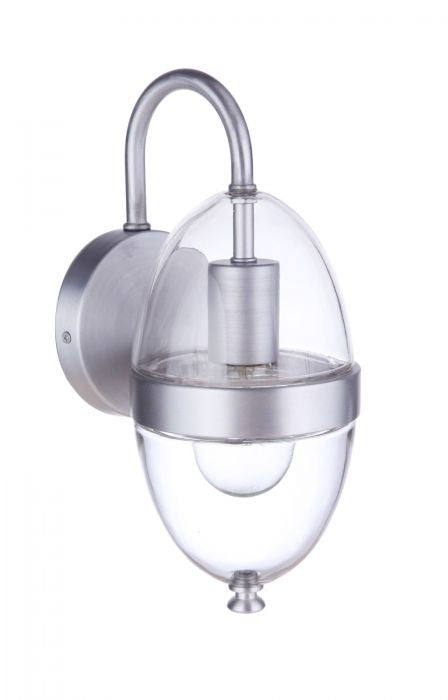 Craftmade ZA3504-SA One Light Outdoor Wall Mount, Satin Aluminum