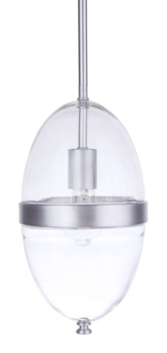 Craftmade ZA3511-SA One Light Outdoor Pendant, Satin Aluminum