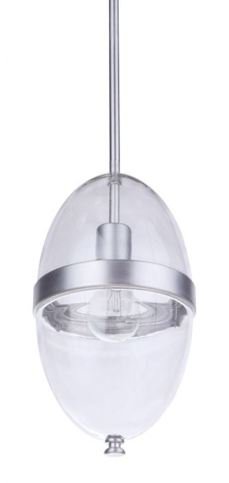 Craftmade ZA3511-SA One Light Outdoor Pendant, Satin Aluminum