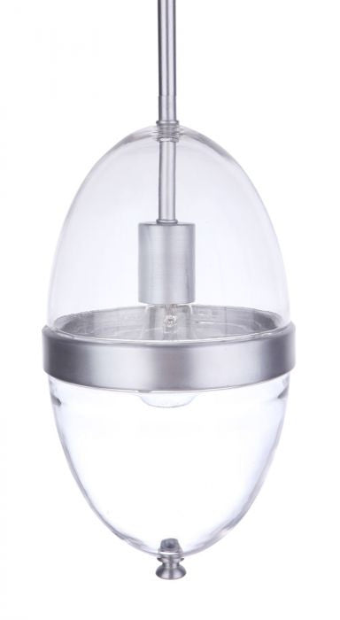 Craftmade ZA3511-SA One Light Outdoor Pendant, Satin Aluminum