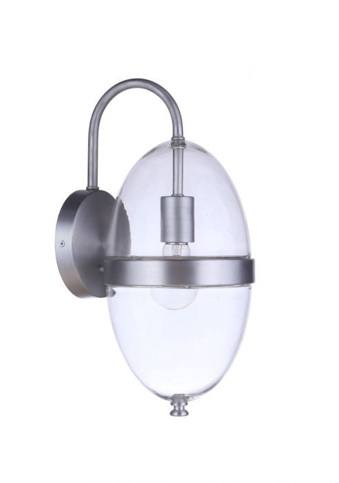 Craftmade ZA3514-SA One Light Outdoor Wall Mount, Satin Aluminum
