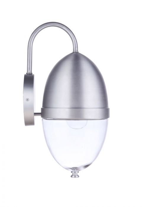 Craftmade ZA3524-SA One Light Outdoor Wall Mount, Satin Aluminum