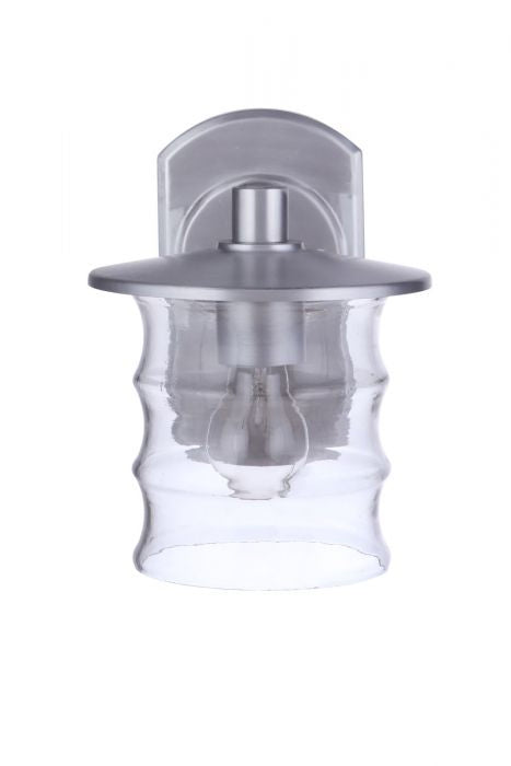 Craftmade ZA3604-SA One Light Outdoor Wall Mount, Satin Aluminum