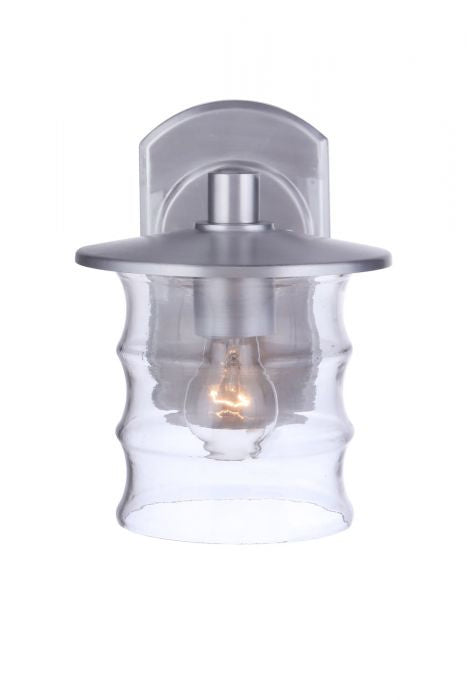 Craftmade ZA3604-SA One Light Outdoor Wall Mount, Satin Aluminum