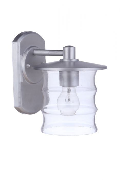 Craftmade ZA3604-SA One Light Outdoor Wall Mount, Satin Aluminum